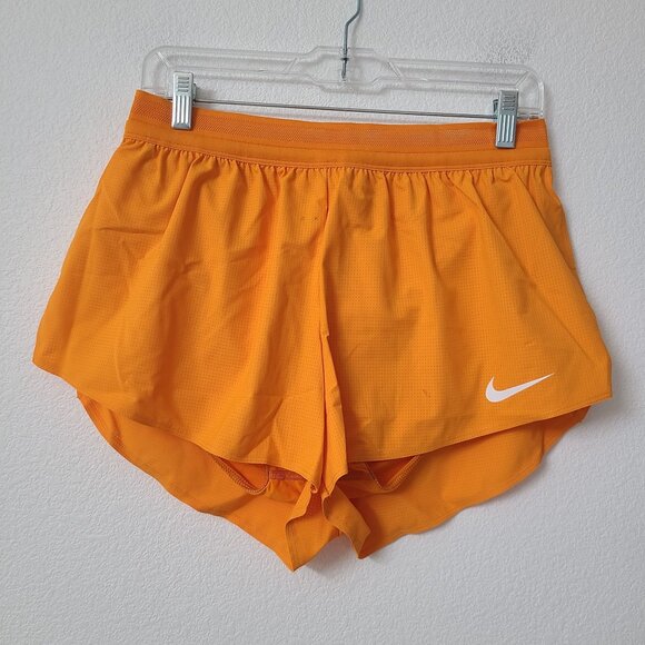 NEW Nike Pro Elite 2" Brief-Lined Running Shorts DA2943-873 Size L Orange #1 - Picture 1 of 7